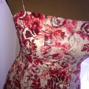 🌺GAP pink/red floral strap dress 🌸🌹🌺
